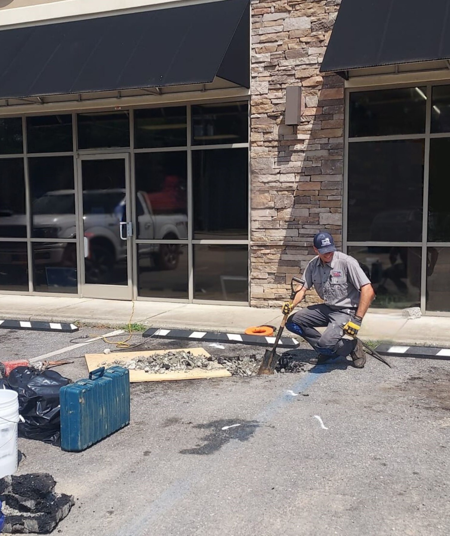 Project: Water Line Repair at Savitz Drug Store, Abbeville, SC